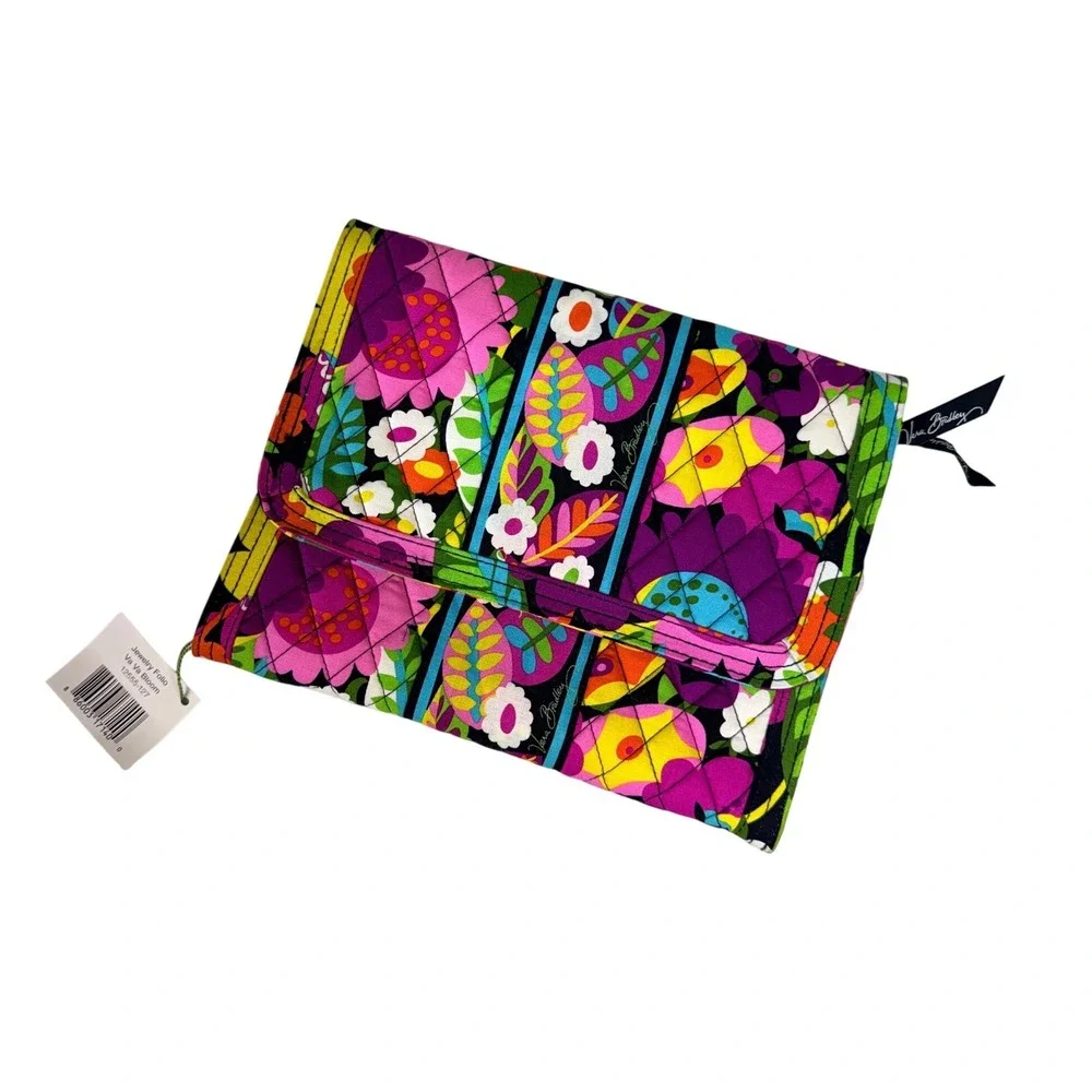 Vera Bradley Jewelry Folio Va Va Bloom Floral Quilted Travel Organizer 12555-127
